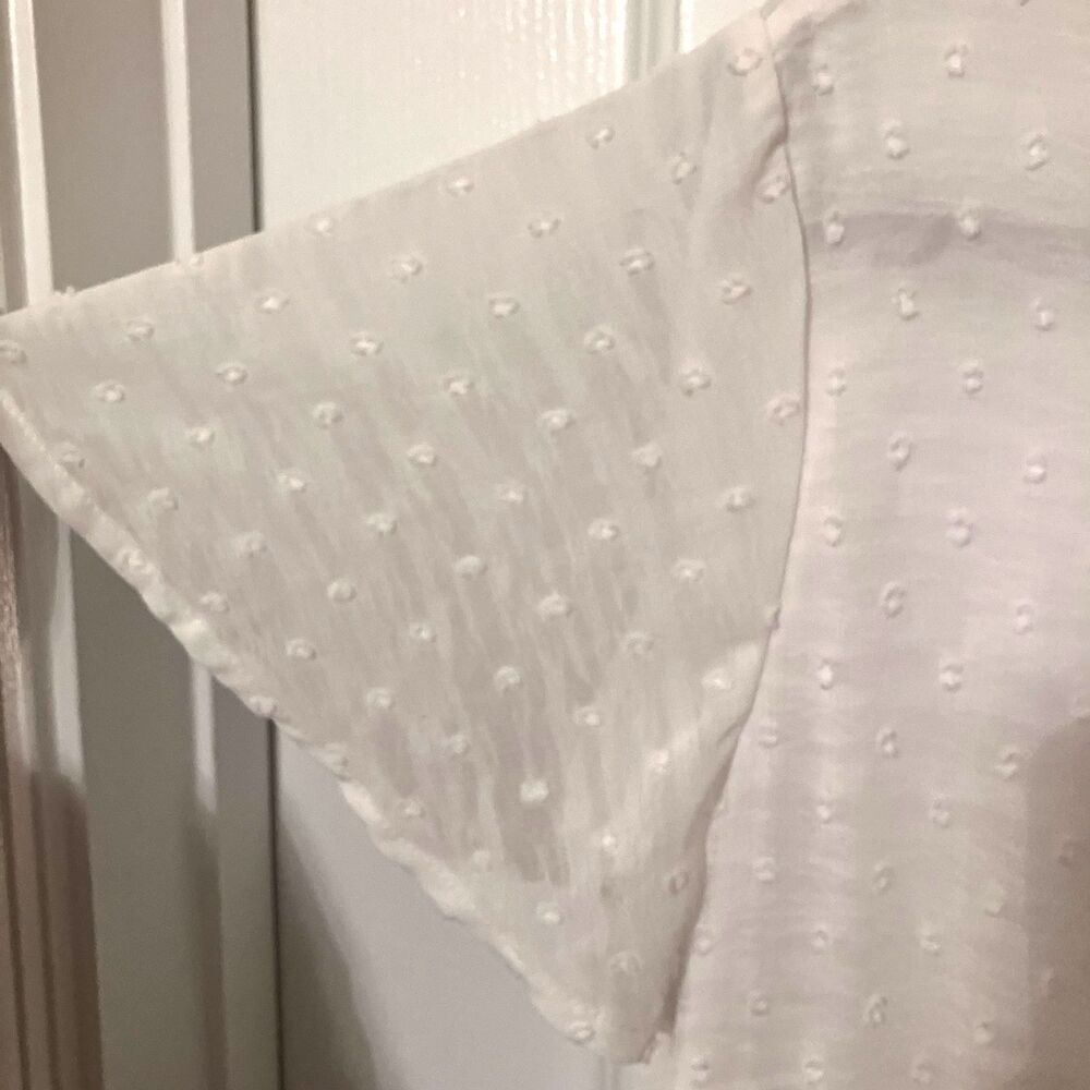 White Tiered Baby Doll Dress L Y2K Boho Romantic Whimsy - Picture 4 of 10